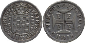 Portugal
D. Pedro II (1683-1706)
12 vinténs Porto 1689
AG: 65.01 845g
Very Fine