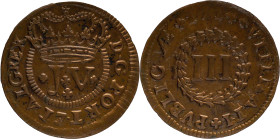Portugal
D. João V (1706-1750)
III Réis 1714
AG: 08.03 3,88g
Fine