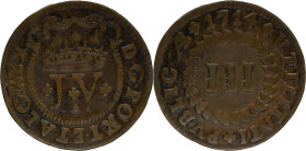 Portugal
D. João V (1706-1750)
III Réis 1714
AG: 11.01 2,89g
Good Fine