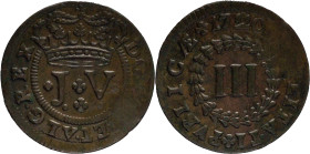 Portugal
D. João V (1706-1750)
III Réis 1714
AG: 08.03 3,5g
BC