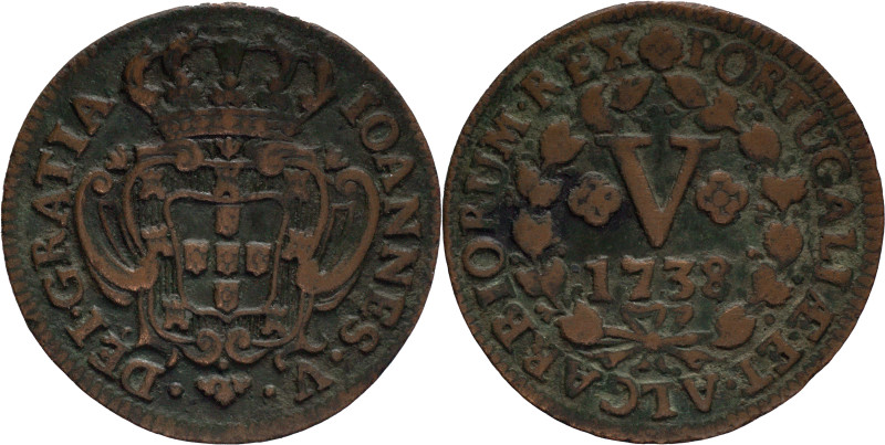 Portugal
D. João V (1706-1750)
V Réis 1738
AG: 19.07 6,57g
Fine