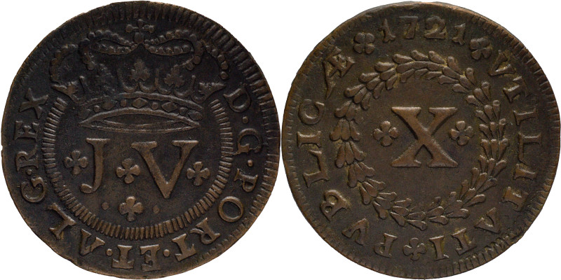 Portugal
D. João V (1706-1750)
X Reis 1721
AG: 22.11 11,11g
Very Fine