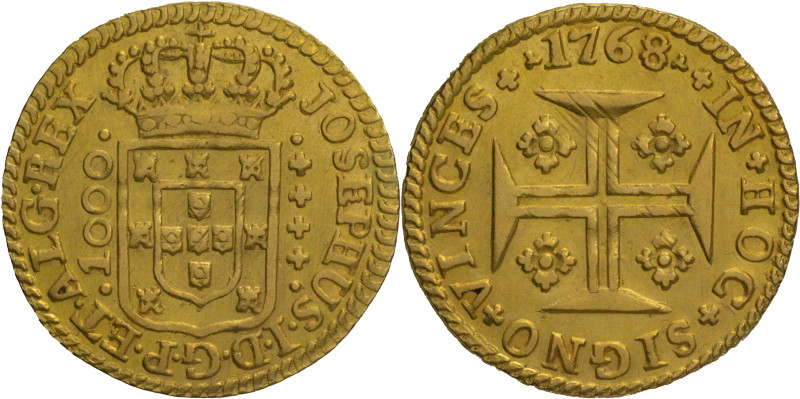 Portugal
D. José I (1750-1777)
Quartinho (1000 Réis) Lisboa 1768
AG: 41.02 2,65g...