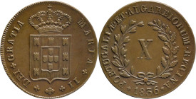 Portugal
D. Maria II (1834-1853)
10 Réis Lisboa 1836
AG: 10.02 12.04g
Good Very Fine