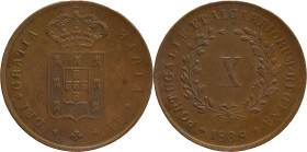 Portugal
D. Maria II (1834-1853)
10 Réis Lisboa 1838
AG: 13.03 13.09g
Good Very Fine