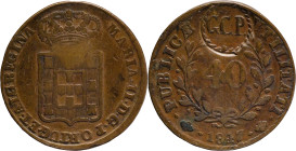Portugal
D. Maria II (1834-1853)
Stamp G.C.P. over Pataco D. Maria II Porto 1847
AG: 20.10 32.64g
Very Fine