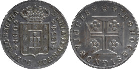 Portugal
D. Maria II (1834-1853)
Cruzado Novo Lisboa 1834
AG: 16.02 14.54g
Extremely Fine