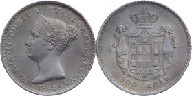Portugal
D. Maria II (1834-1853)
500 réis Lisboa 1842
AG: 39.06 14.77g
Extremely Fine