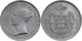 Portugal
D. Maria II (1834-1853)
500 réis Lisboa 1846
AG: 39.11 14.81g
Uncirculated