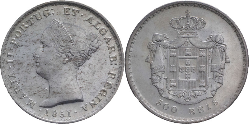 Portugal
D. Maria II (1834-1853)
500 réis Lisboa 1851
AG: 39.19 14.73g
Uncircula...