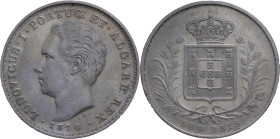 Portugal
D. Luís I (1861-1889)
500 Réis 1870
AG: 12.07 12..49g
Good Very Fine