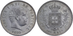 Portugal
D. Carlos I (1889-1908)
500 Réis 1899
AG: 11.13 12.45g
Uncirculated