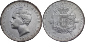 Portugal
D. Manuel II (1908-1910)
1000 Réis 1910 Peninsular War
AG: 07.01 24.76g
Good Very Fine