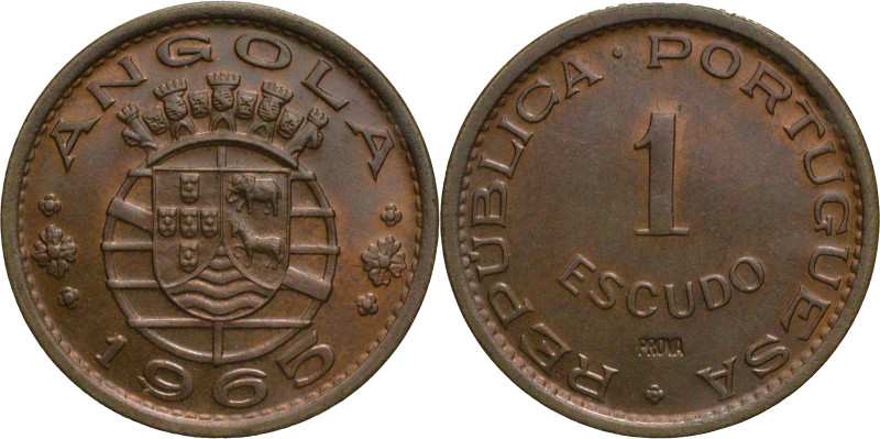 Portugal
República Portuguesa (1910-Present)
Prova 1 escudo Angola 1965
AG: E4.0...