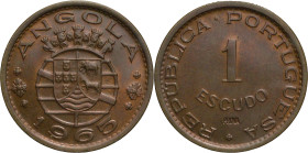 Portugal
República Portuguesa (1910-Present)
Prova 1 escudo Angola 1965
AG: E4.04 8.00g
Extremely Fine