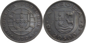 Portugal
República Portuguesa (1910-Present)
Prova 20 escudo Angola 1972
AG: E8.07 11.98g
Extremely Fine