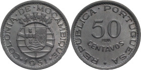 Portugal
República Portuguesa (1910-Present)
Prova 50 centavos Moçambique 1951
AG: E3.04 4.52g
Extremely Fine