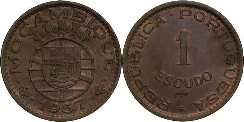 Portugal
República Portuguesa (1910-Present)
Prova 1 Escudo Moçambique 1957
AG: ...