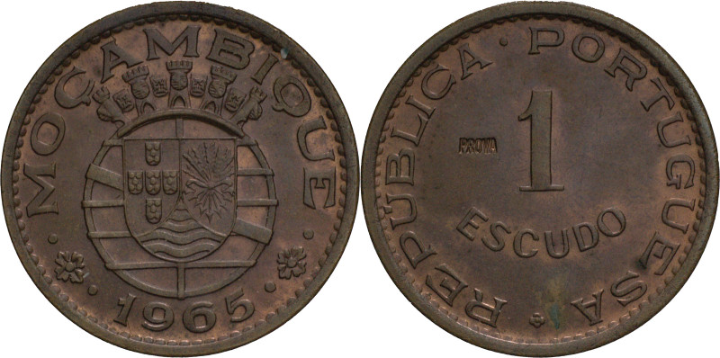 Portugal
República Portuguesa (1910-Present)
Prova 1 Escudo Moçambique 1965
AG: ...