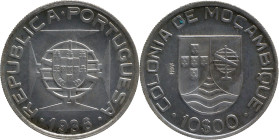 Portugal
República Portuguesa (1910-Present)
Prova 10 Escudo Moçambique 1936
AG: E7.01 12.43g
Extremely Fine