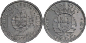 Portugal
República Portuguesa (1910-Present)
Prova 2,5 escudos Timor 1970
AG: E10.01 3.50g
Extremely Fine