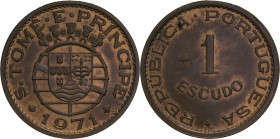Portugal
República Portuguesa (1910-Present)
Prova 1 escudo S. Tomé e Príncipe 1971
AG: E4.05 7.98g
Extremely Fine