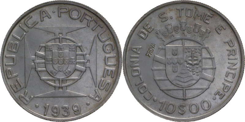 Portugal
República Portuguesa (1910-Present)
Prova 10 escudos S. Tomé e Príncipe...