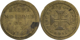 Portugal
Monetary weights referring to Portuguese currency
Possibly English Origin 1754 - Weight to "Moeda" 
AG: 09 5.27g
Very Fine