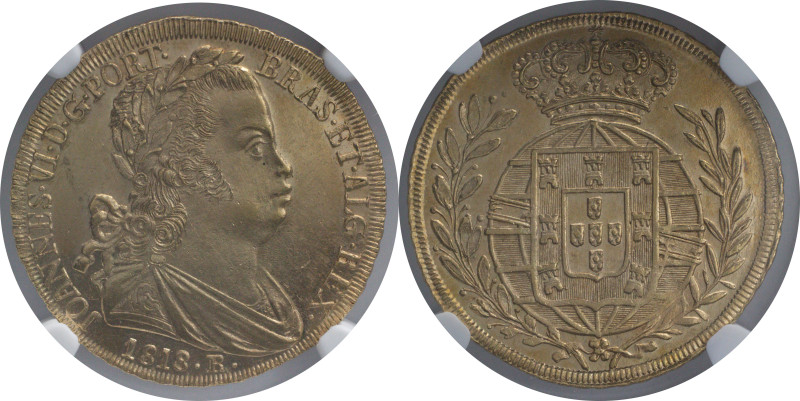 Portugal
Certified Coin
D. João VI Peça Rio de Janeiro 1818
NGC MS 61 
Ex Collet...