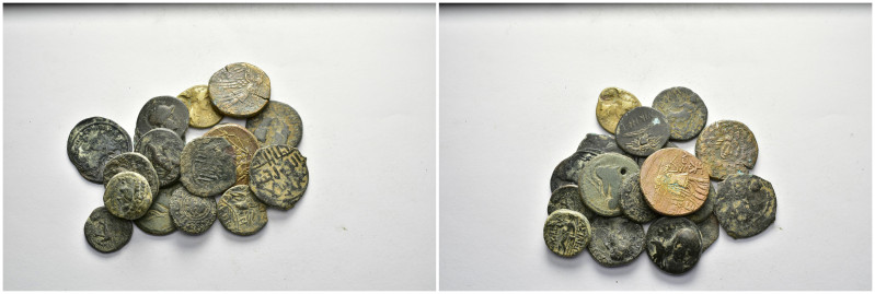 ANCIENT BRONZE COINS.SOLD AS SEEN.NO RETURN.