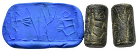 SUMERIAN.Stone cylinder seal.emdet Nasr Period.(circa 3100-2900 BC).

Condition : Good very fine.

Weight : 10.7 gr
Diameter : 25 mm