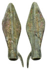 ANCIENT ROMAN BRONZE ARROW HEADS.(Circa 2th Century).Ae.

Condition : Good very fine.

Weight : 6.9 gr
Diameter : 49 mm