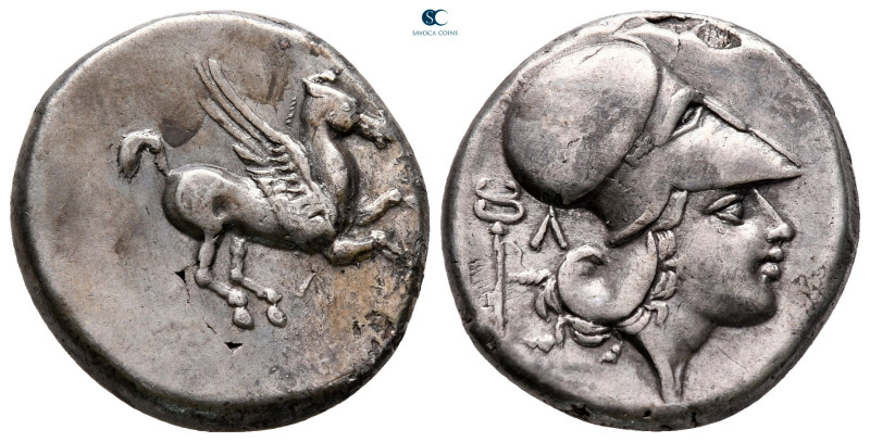 Akarnania. Leukas circa 350-320 BC. 
Stater AR

20 mm, 8,39 g

Pegasos flyi...