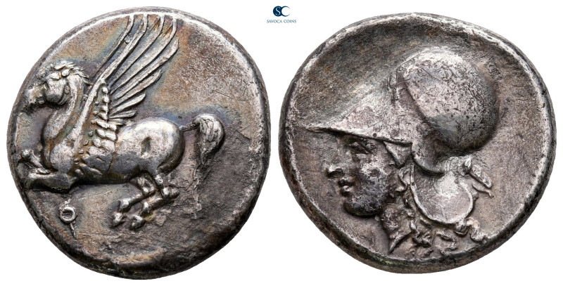 Corinthia. Corinth circa 345-307 BC. 
Stater AR

21 mm, 8,00 g

Pegasos fly...