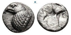 Troas. Abydos circa 500-480 BC. Hemiobol AR