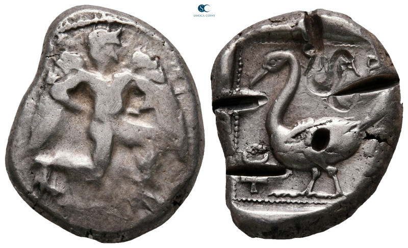 Cilicia. Mallos circa 440-390 BC. 
Stater AR

23 mm, 11,16 g

Winged male f...