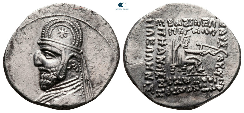 Kings of Parthia. Rhagae. Mithradates III 87-80 BC. 
Drachm AR

21 mm, 3,80 g...