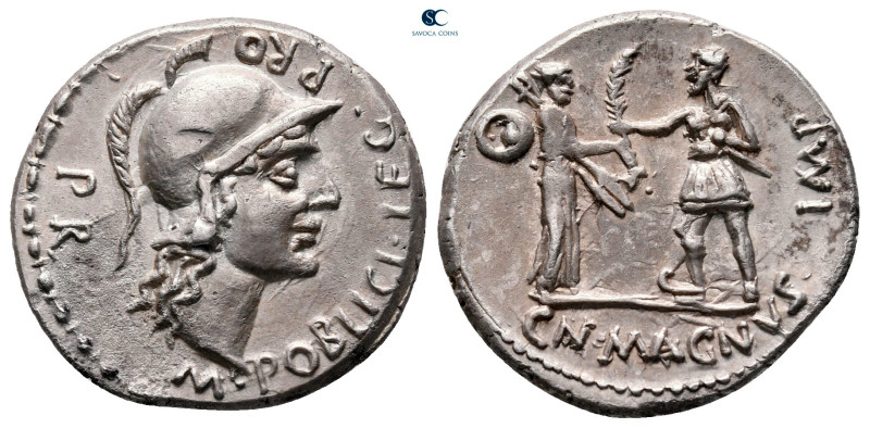 Pompeius Magnus & M. Poblicius 46-45 BC. Corduba
Denarius AR

20 mm, 3,95 g
...