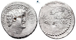 Marc Antony 32-31 BC. M. Junius Silanus, proconsul. Military mint moving with M.Antony. Denarius AR