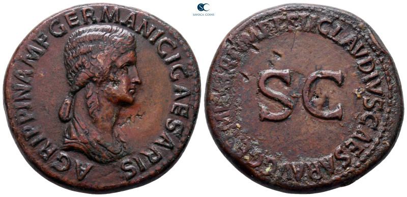 Agrippina I AD 33. Struck under Claudius. Rome
Sestertius Æ

37 mm, 28,51 g
...