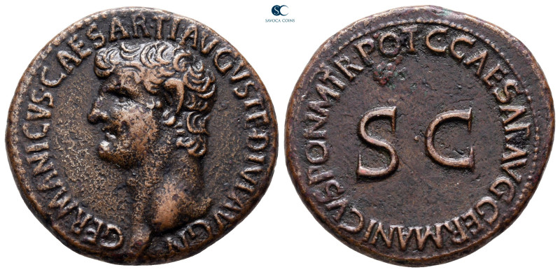 Germanicus AD 37-41. Rome
As Æ

28 mm, 10,85 g

GERMANICVS CAESAR TI AVG F ...