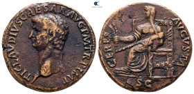 Claudius AD 41-54. Rome. Dupondius Æ