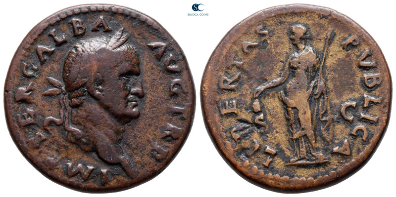 Galba AD 68-69. Rome
Dupondius Æ

28 mm, 13,90 g

IMP SER GALBA AVG TR P, l...