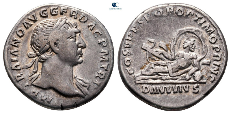 Trajan AD 98-117. Rome
Denarius AR

18 mm, 3,53 g

IMP TRAIANO AVG GER DAC ...