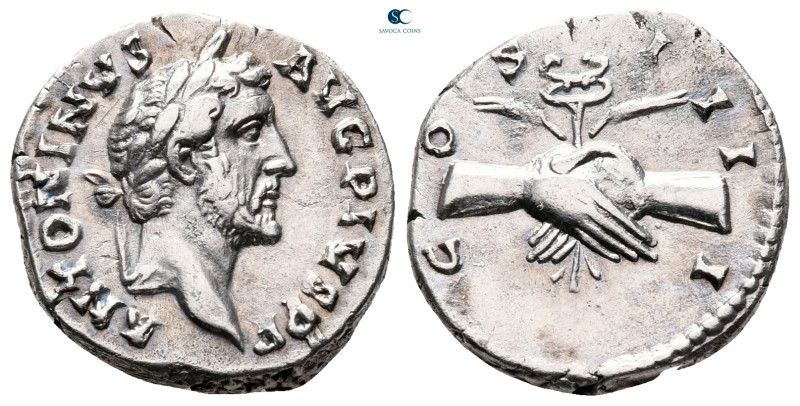 Antoninus Pius AD 138-161. Rome
Denarius AR

18 mm, 3,25 g

ANTONINVS AVG P...