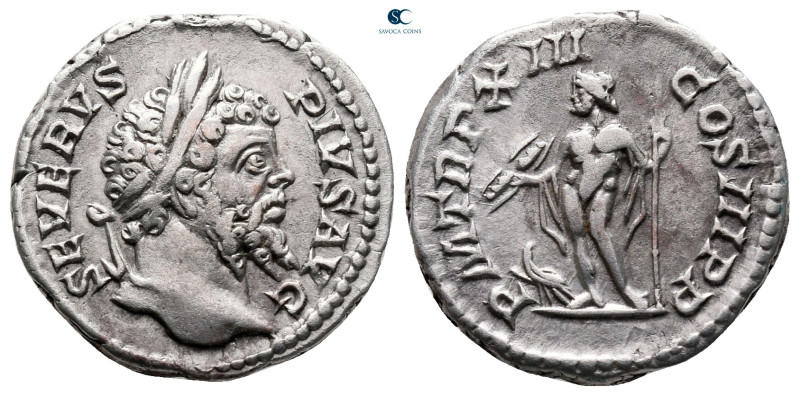 Septimius Severus AD 193-211. Rome
Denarius AR

18 mm, 3,31 g

SEVERVS PIVS...