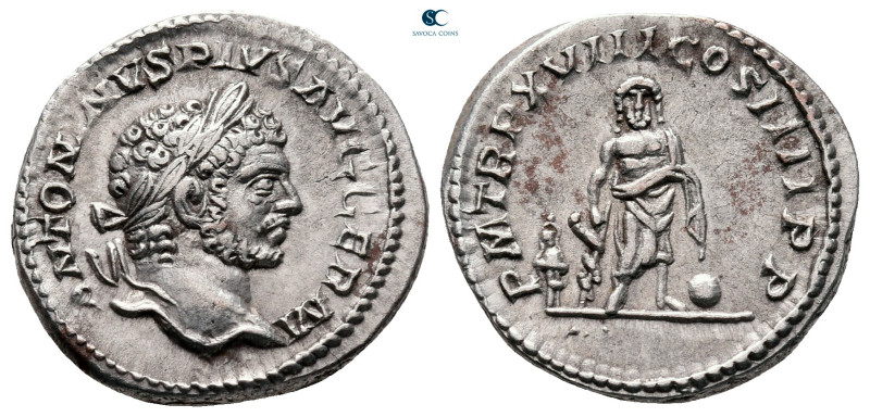 Caracalla AD 198-217. Rome
Denarius AR

19 mm, 2,99 g

ANTONINVS PIVS AVG G...