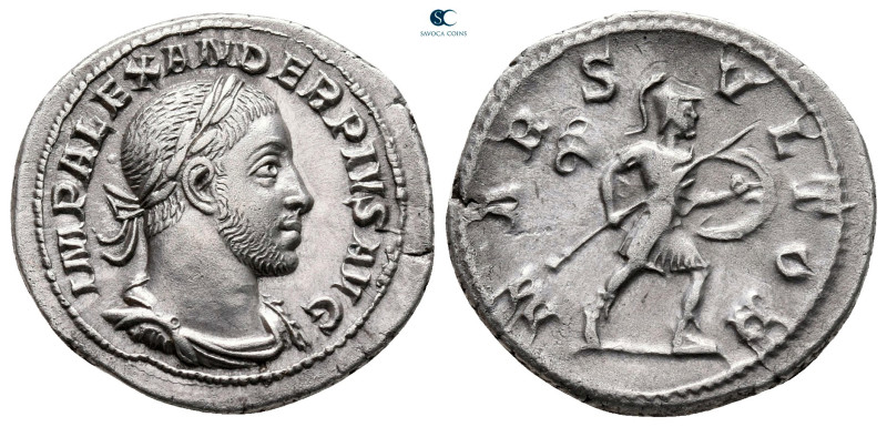 Severus Alexander AD 222-235. Rome
Denarius AR

21 mm, 3,14 g

IMP ALEXANDE...