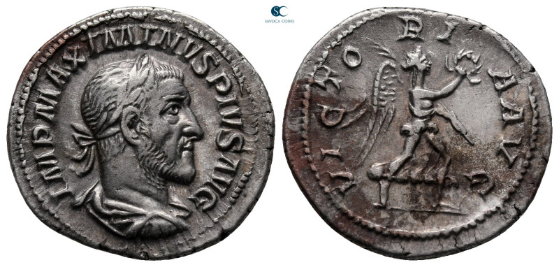 Maximinus I Thrax AD 235-238. Rome
Denarius AR

20 mm, 2,80 g

IMP MAXIMINV...