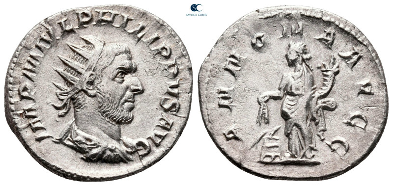 Philip I Arab AD 244-249. Rome
Antoninianus AR

22 mm, 3,55 g

MP M IVL PHI...